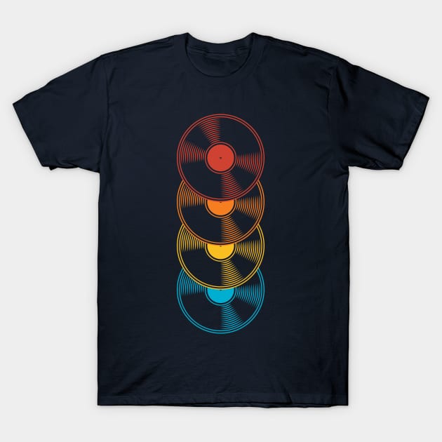 Rainbow Vinyl Record T-Shirt by FillSwitch